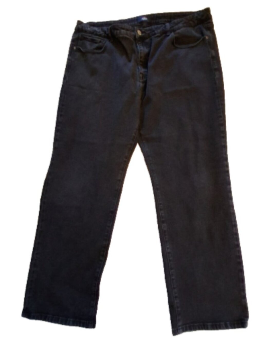 ZLZ Men's Size 42W Black Bootcut Darkwash Stretch Five Pocket Design Jeans